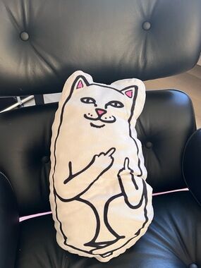 RIPNDIP Lord Nermal Middle Finger Cat Pillow Meme Plush